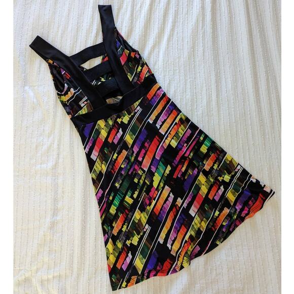 Papillon Blanc Colorful Abstract Dress size Medium - Picture 2 of 5